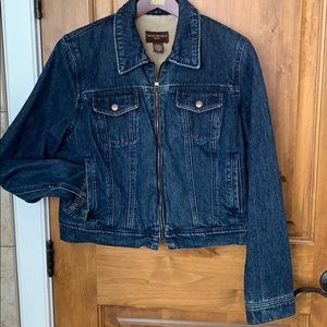 Banana Republic denim coat fur lined